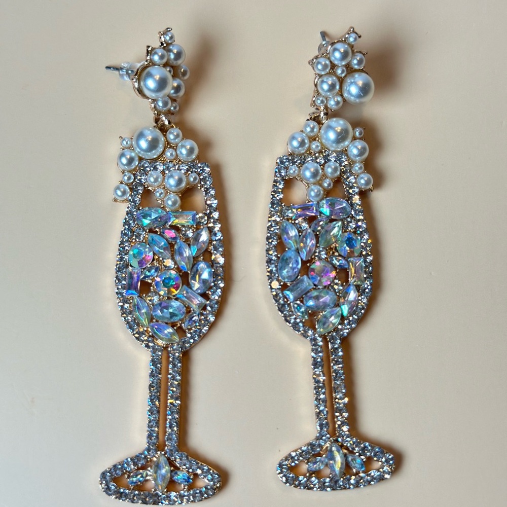 Elegant Pearl and Crystal Drop Earrings